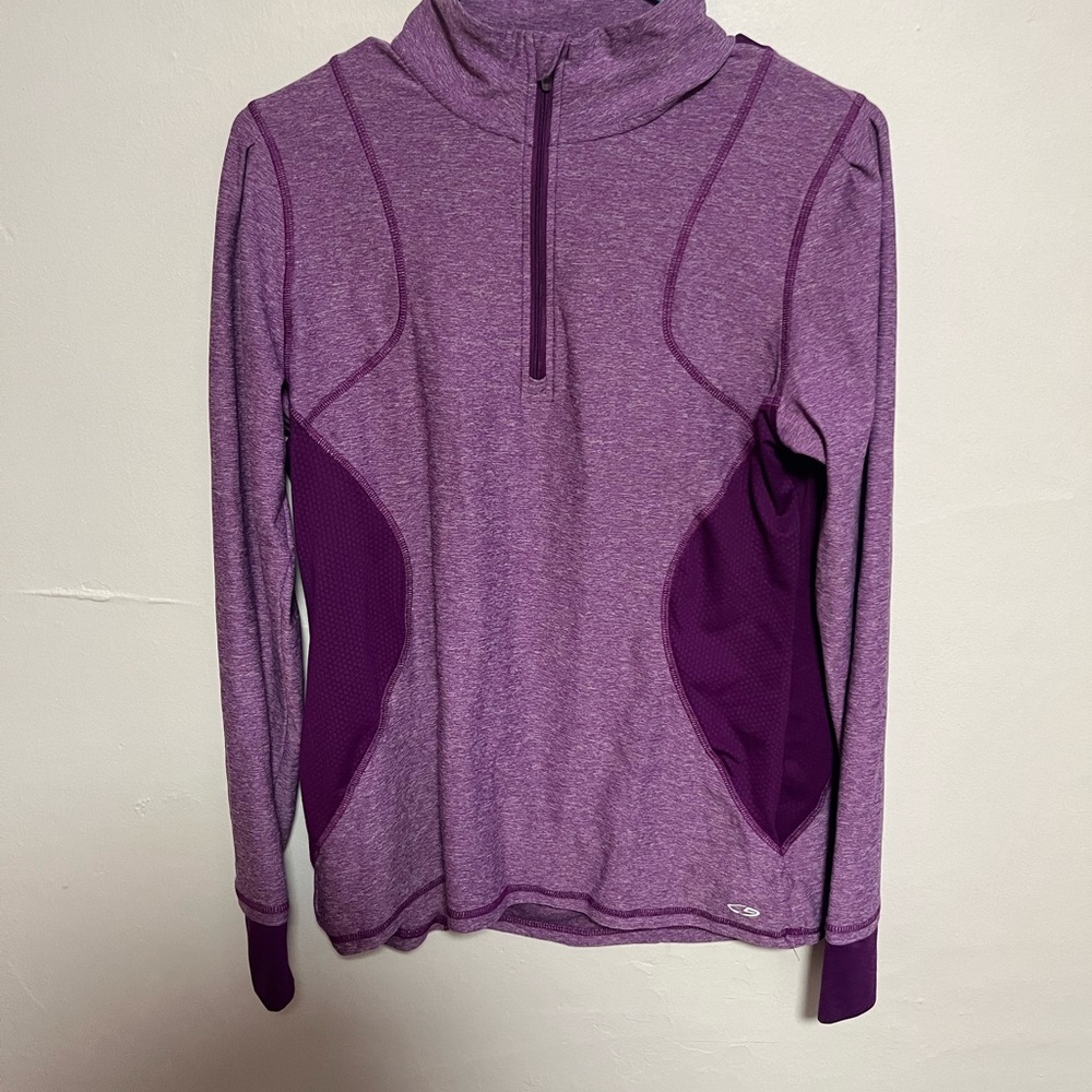 Champion Women's Purple Quarter-Zip Hoodie